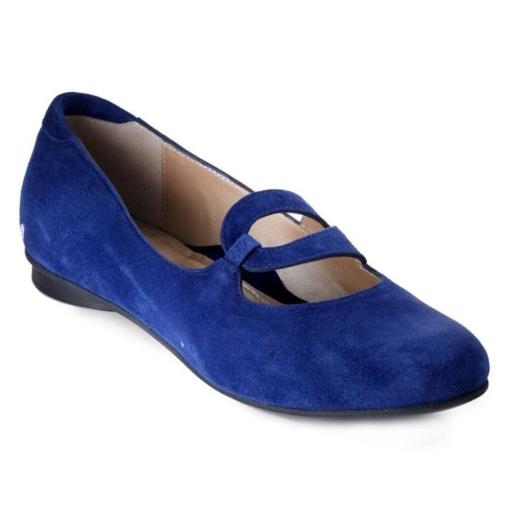 Beautifeel Womens Aline Navy Blue Suede Casual Lux Slip On Mary Jane Loafers 42